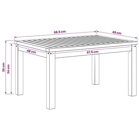 Tavolino da salotto Bianco 50 x 68,5 x 36 cm - Foto 9