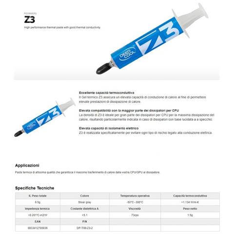 Pasta Termica Deepcool Z3 (new Version) Silver Gray 1,5 G - Foto 3