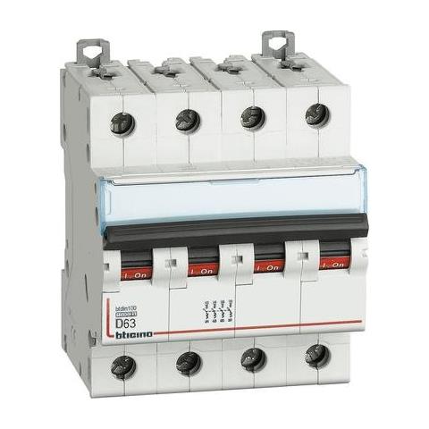 Interruttore Magnetotermico 4p D 63a 10ka 4 Moduli Fh84d63 - Foto 1