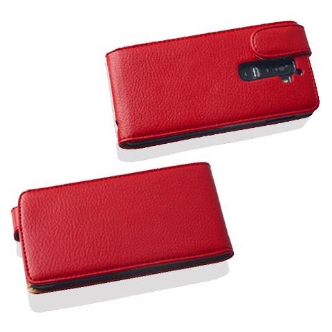 Custodia Compatibile Con Lg G2 In Rosso Cremisi - Coperchio Protettivo In Design Flip Realizzato In Similpelle Testurizzata - Foto 2