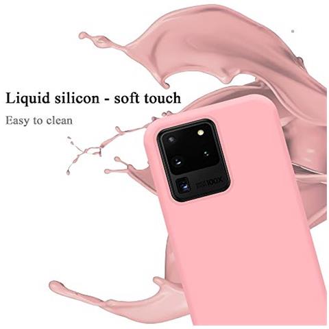 Custodia Compatibile Con Samsung Galaxy S20 Ultra In Liquid Rosa - Coperchio Protettivo In Silicone Tpu Flessibile - Foto 2