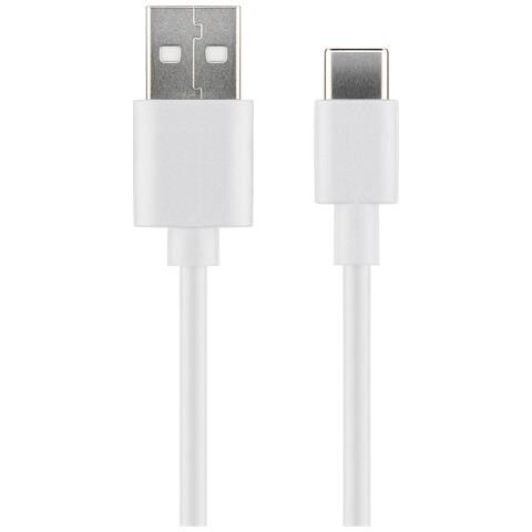 Usb3.1cchar05w Cavo Usb 0,5 M Usb 2.0 Usb A Usb C Bianco (usb-c To Usb2.0 A Cable, 0.5m - White, For Synchi - Foto 2