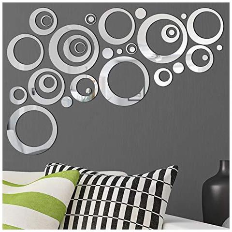 Wall Sticker Rimovibile Adesivo Acrilico Specchio Impostazione Per La Casa Soggiorno Camera Da Letto Decor (stile B 32 Pezzi)  - Foto 1