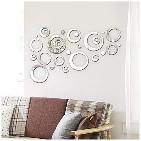 Wall Sticker Rimovibile Adesivo Acrilico Specchio Impostazione Per La Casa Soggiorno Camera Da Letto Decor (stile B 32 Pezzi)  - Foto 4