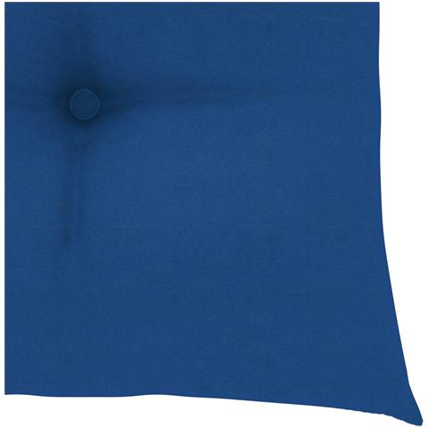 Sedie da Giardino con Cuscini Blu 4 pz Massello di Teak - Foto 2