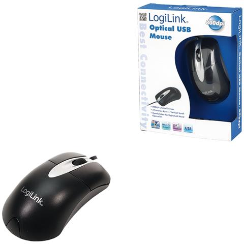 Mouse optical USB, USB, Ottico, 800 DPI, Nero, 1,5m - Foto 1