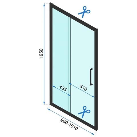 Porta Doccia Scorrevole Rapid Slide 100 - Foto 3