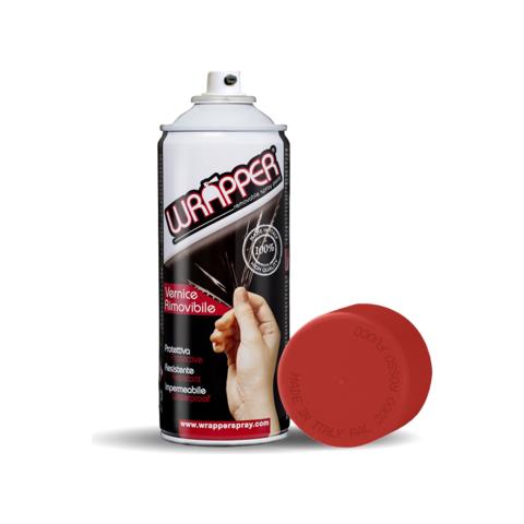 Wrapper, Pellicola Spray Rimovibile, 400 Ml - Rosso Fuoco - Ral 3000 - Foto 1