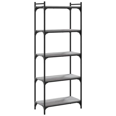 Libreria 5 Ripiani Grigio Sonoma 60x30x154cm Legno Multistrato - Foto 2