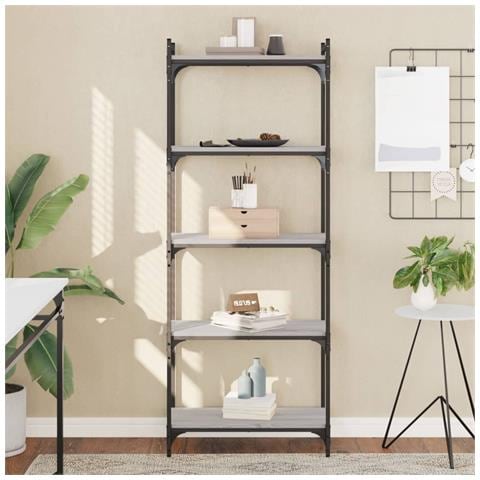 Libreria 5 Ripiani Grigio Sonoma 60x30x154cm Legno Multistrato - Foto 1