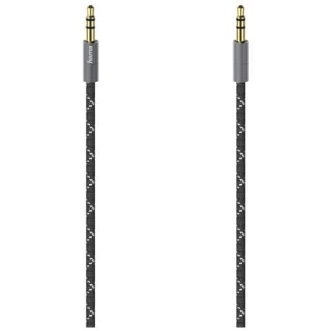 Cavo Jack 3.5 mm M /Jack 3.5 mm M, 0,75 metri, TPE, connettori dorati, spine metallo, nero - Foto 1