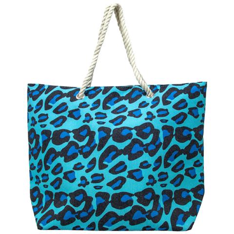 Borsa Mare Spiaggia Piscina Borsone Grande Tasca Portaoggetti Modello Campeche Borsa Blu - Foto 1