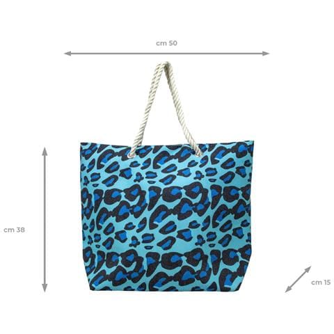 Borsa Mare Spiaggia Piscina Borsone Grande Tasca Portaoggetti Modello Campeche Borsa Blu - Foto 2