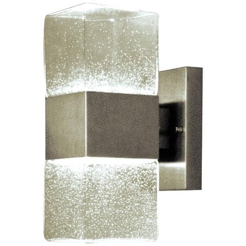 Lanterna A Muro Da Esterno In Acciaio Inox E Vetro Soffiato Burano Garden Deluxe Collection - Foto 1