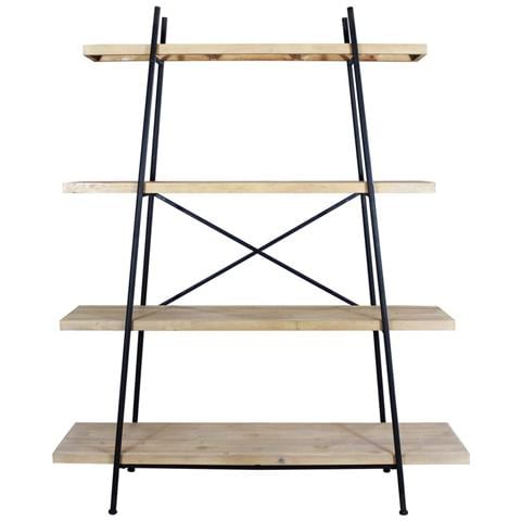 Mobile Scaffale Da Interno In Legno E Metallo A 4 Ripiani Linea Classic Pyramid - Foto 2