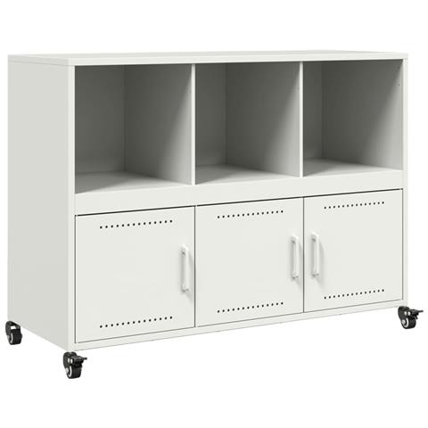 Credenza Bianca 100,5x39x72 cm in Acciaio - Foto 1