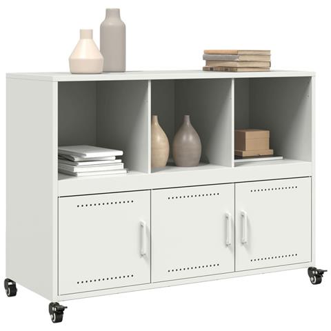 Credenza Bianca 100,5x39x72 cm in Acciaio - Foto 10