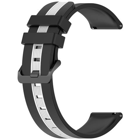 Cinturino In Silicone Da 20 Mm Per Huawei Watch Gt3 Se Black+white - Foto 1