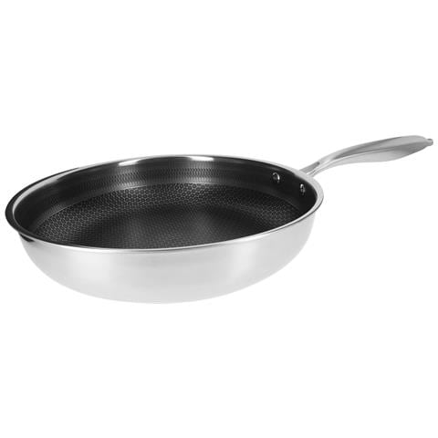 Padella Inox Premium Rivestimento Antiaderente A Nido D'api 28 Cm, Argento - Foto 1
