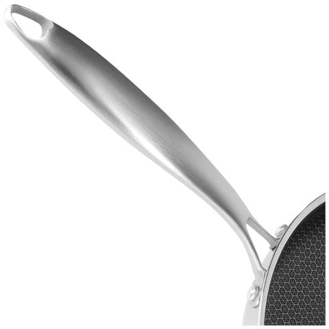 Padella Inox Premium Rivestimento Antiaderente A Nido D'api 28 Cm, Argento - Foto 5