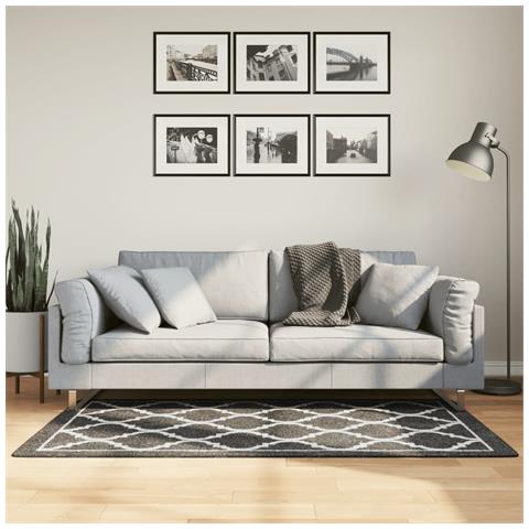 Tappeto Lavabile Nero E Bianco 80x150 Cm Antiscivolo - Foto 1