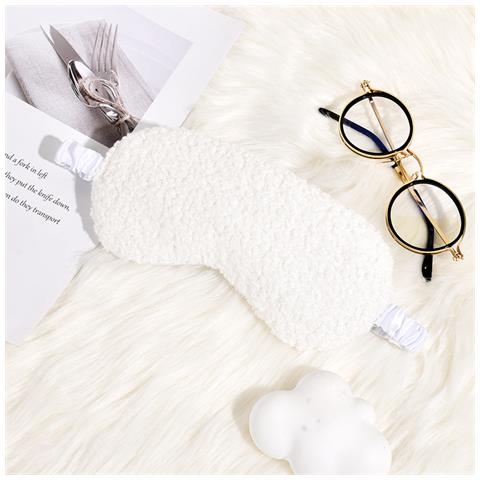 Maschera Per Gli Occhi A Forma Di Orsetto Di Peluche White - Foto 3