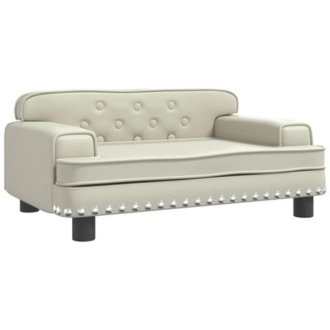 Divano per Bambini Crema 70x45x30 cm in Similpelle - Foto 1