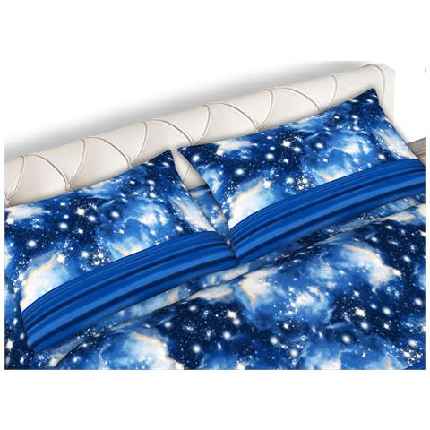 Completo Lenzuola Letto 100% Cotone Made Italy Disegno Universe Cn Piazza E Mezza Universe - Foto 5