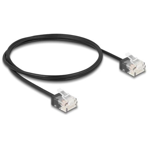 Cavo di rete RJ45 Cat. 6 UTP Ultra Slim da 1 m nero - Foto 2