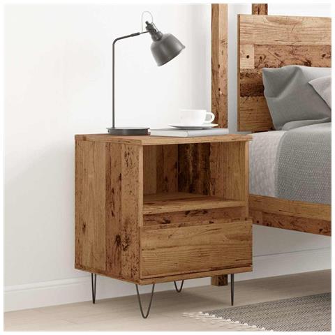 Comodino Legno Antico 40x35x50 Cm In Legno Multistrato - Foto 3