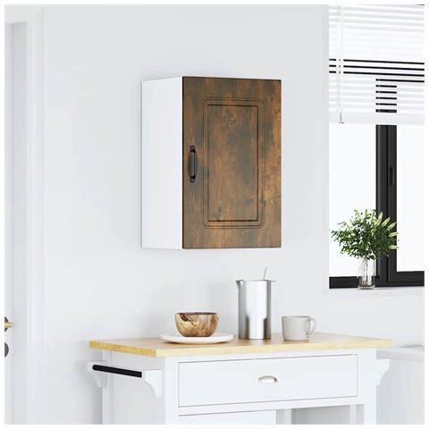 Pensile Da Cucina Kalmar Rovere Fumo In Legno Multistrato - Foto 3