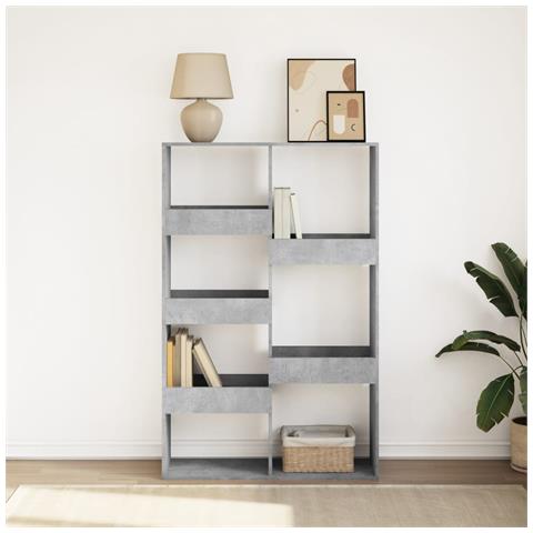 Libreria Grigio Cemento 100x33x155,5 Cm In Legno Multistrato - Foto 3