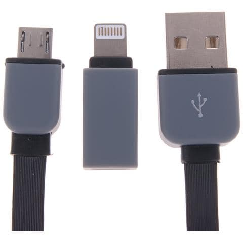 Dam Cavo Avvolgibile 2 In 1 4x1x12 Cm. Colore Nero - Foto 2