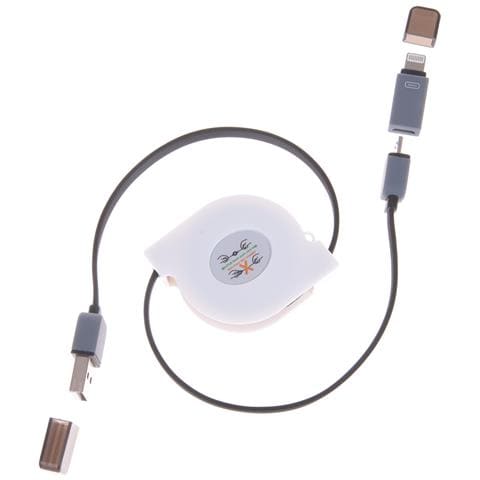 Dam Cavo Avvolgibile 2 In 1 4x1x12 Cm. Colore Nero - Foto 1