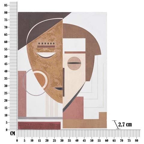 Stampa Su Tela Viso 18 - Multicolore - Legno - 60x2,7x80 Cm - Foto 6