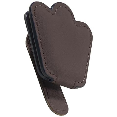 Portaocchiali Da Sole In Pelle Nappa Per Visiera Parasole Auto Brown - Foto 2