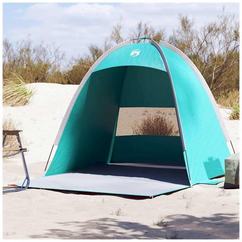 Tenda da Spiaggia 3 Persone Verde Mare Impermeabile - Foto 1