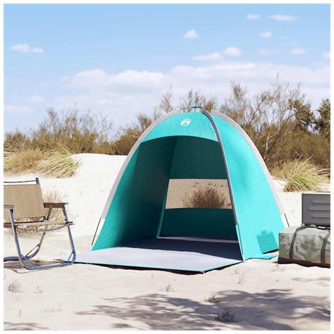 Tenda da Spiaggia 3 Persone Verde Mare Impermeabile - Foto 2
