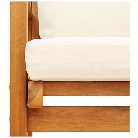 Set Salotto da Giardino 5 pz con Cuscini Legno Massello Acacia - Foto 9