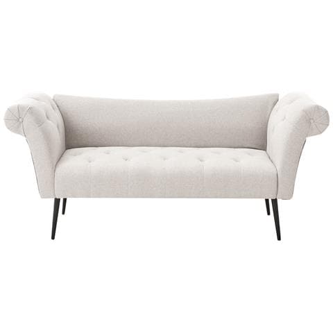Chaise Longue Nantilly Tessuto Beige Chiaro - Foto 2