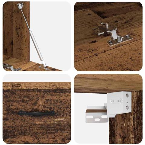 Armadietto a muro Legno antico 100 x 36.5 x 35 cm - Foto 9