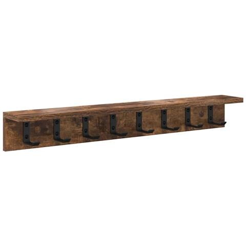 Appendiabiti a muro Rovere fumo 80 x 10.5 x 10.5 cm - Foto 1