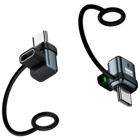 Adattatore A L Da Tipo-c Femmina A Maschio 2-pack: 240w, 120gbps Grey - Foto 1