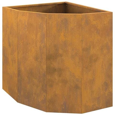 Vaso d'angolo Ruggine 45 x 45 x 50 cm acciaio corten - Foto 1
