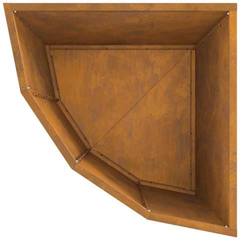 Vaso d'angolo Ruggine 45 x 45 x 50 cm acciaio corten - Foto 9