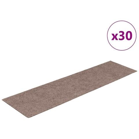 Tappetini per scale autoadesivi 30 pz 76x20 cm marrone chiaro rettangolari - Foto 1