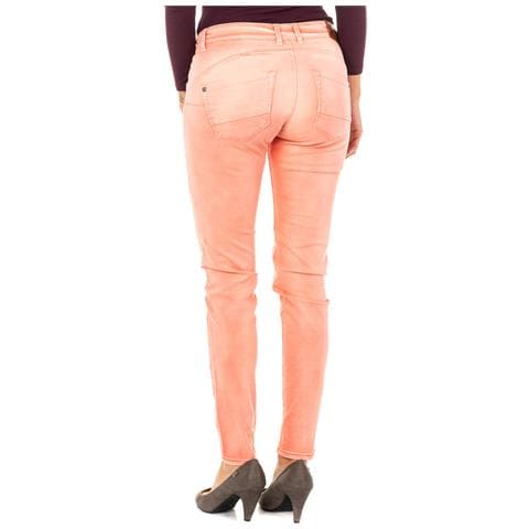 Pantalone Elasticizzato Con Basso Con Taglio Skinny Hwt010 Donna - Foto 3