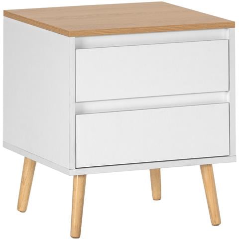 Comodino Desi 2 Cassetti Colore Bianco - Foto 1