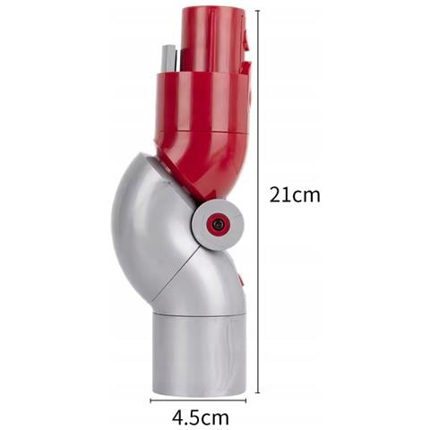 Adattatore Angolare Per Aspirapolvere Compatibile Con Dyson V7 V8 V10 V11 V15 - Regolazione 90° | Alta Qualità, Rosso-argento - Foto 2