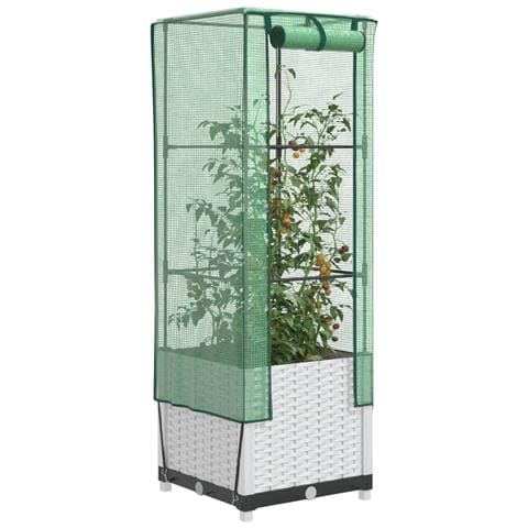 Letto Rialzato con Copertura Serra Effetto Rattan 40x40x139 cm - Foto 2